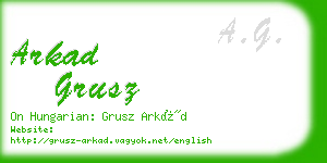 arkad grusz business card